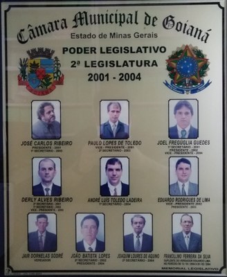 2° Legislatura - 2001 a 2004