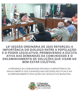 14ª SESSÃO ORDINÁRIA DE 2025 DA CÂMARA MUNICIPAL DE GOIANÁ