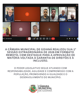 1ª SESSÃO EXTRAORDINÁRIA DE 2026 DA CÂMARA MUNICIPAL DE GOIANÁ