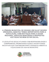 8ª SESSÃO ORDINÁRIA DE 2026 DA CÂMARA MUNICIPAL DE GOIANÁ