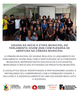 GOIANÁ DÁ INÍCIO À ETAPA MUNICIPAL DO PARLAMENTO JOVEM 2026 COM EVENTO DE LANÇAMENTO NA CÂMARA MUNICIPAL