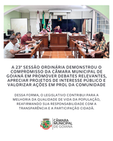23ª SESSÃO ORDINÁRIA DE 2025 DA CÂMARA MUNICIPAL DE GOIANÁ